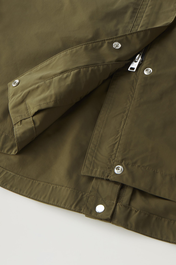 Long Summer Parka in Urban Touch Fabric with Hood Green photo 9 | Woolrich