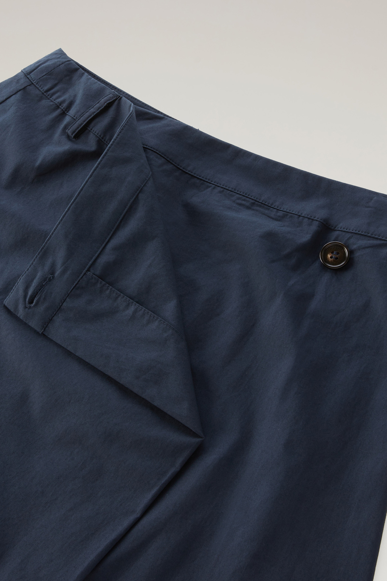 Gonna a portafoglio in popeline di puro cotone blu photo 5 | Woolrich