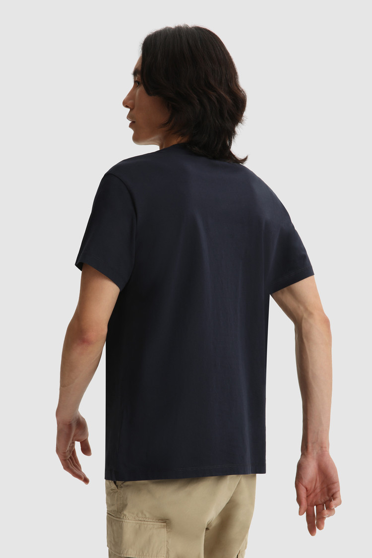 Embossed logo pocket tee