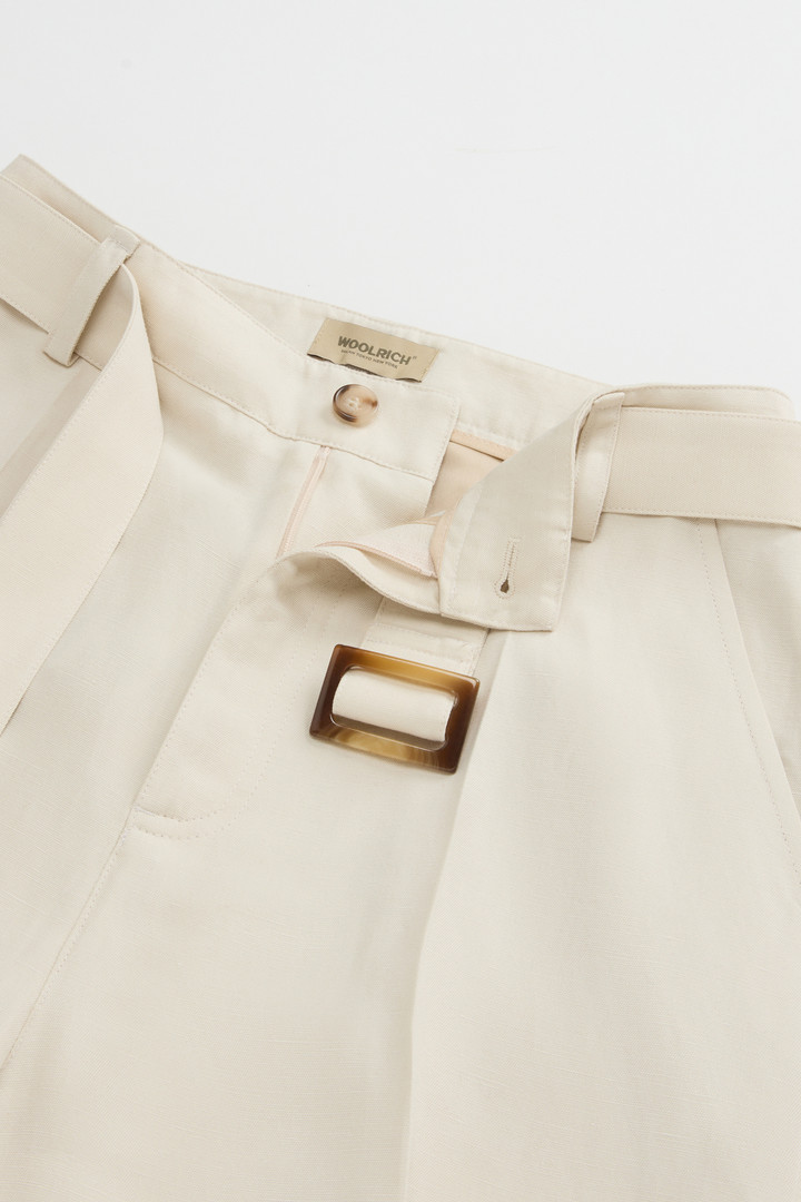 Garment-Dyed Linen-Blend Pants Beige photo 5 | Woolrich