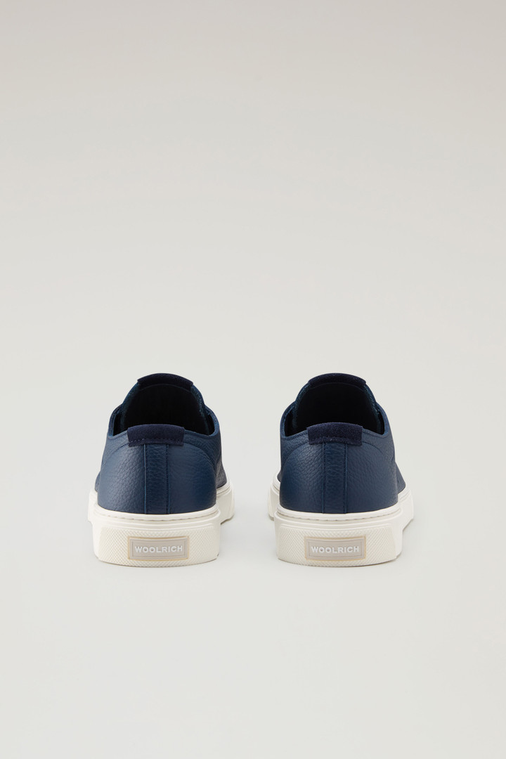 Cloud Court Sneakers in Tumbled Leather Blue photo 3 | Woolrich