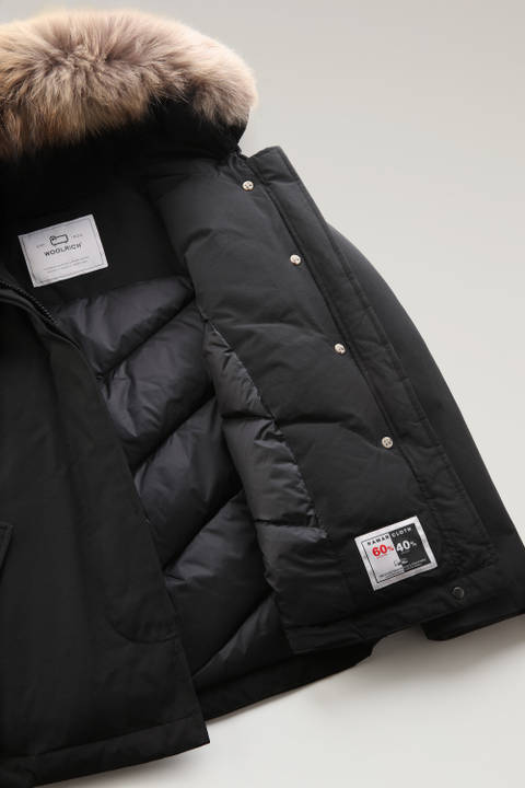 Short Arctic Parka in Ramar Cloth with Detachable Fur Black photo 2 | Woolrich