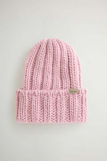 Beanie in Rippoptik aus Alpaka-Wollmischung Rosa | Woolrich