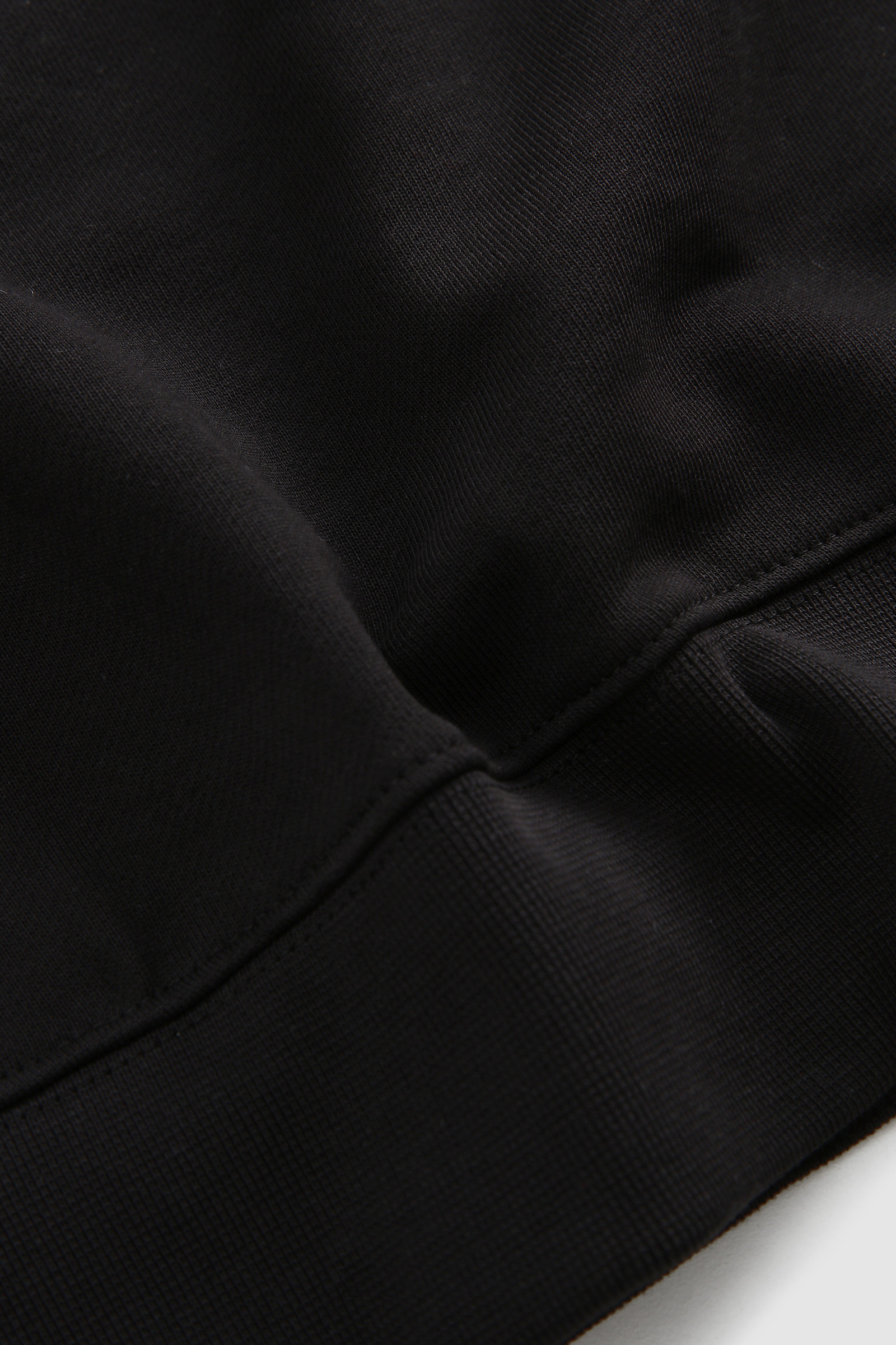 Sudadera con capucha de vellón con cremallera y detalles de nailon arrugado negro photo 8 | Woolrich