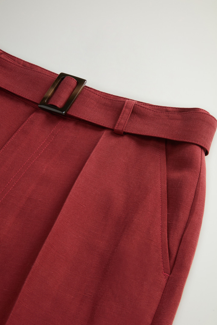 Stückgefärbte Hose aus Leinenmix Rot photo 6 | Woolrich