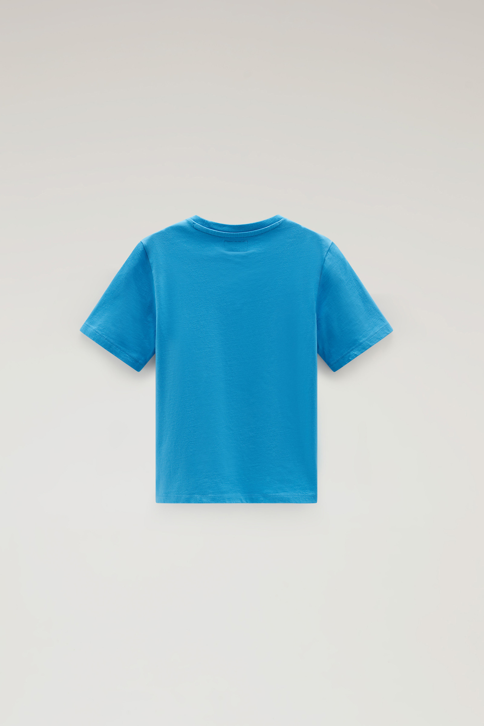 Logo-T-Shirt im College-Stil aus reiner Baumwolle für Jungen blau photo 2 | Woolrich