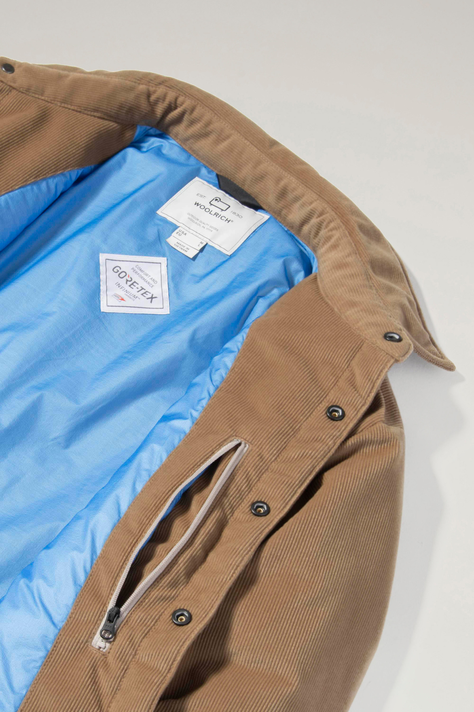 Recycled Corduroy Jacket with GORE-TEX Lining Beige photo 2 | Woolrich