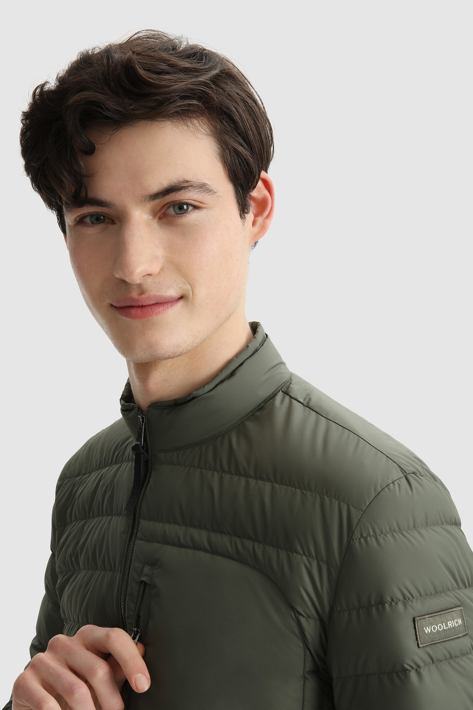 Men's Bering Quilted Jacket Green | Woolrich USA