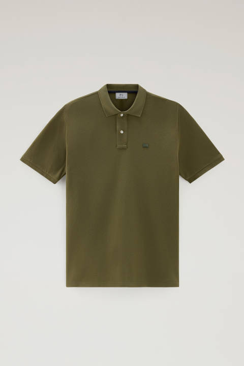 Polo-Shirt aus Piqué aus reiner Baumwolle Grün photo 2 | Woolrich