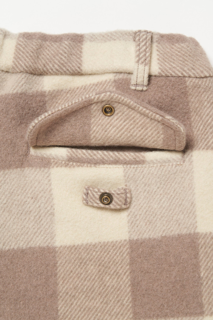 WOOL CHECK TROUSERS Beige photo 5 | Woolrich
