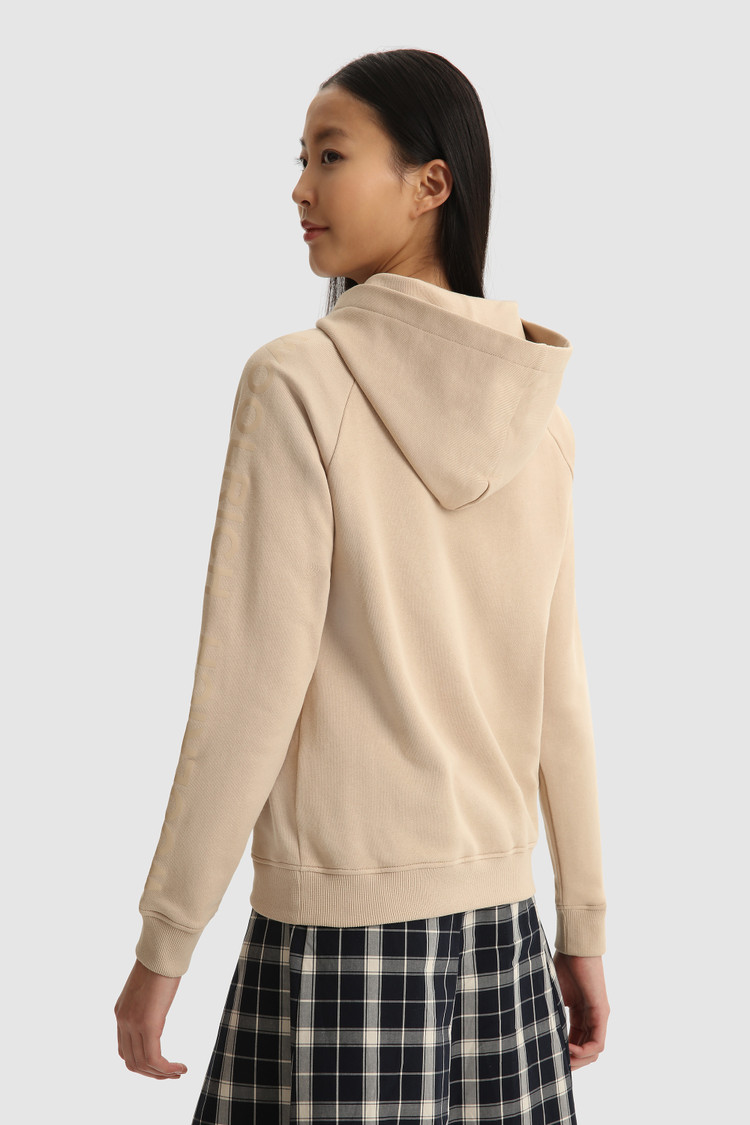 Sudadera con capucha de felpa con logotipo estampado