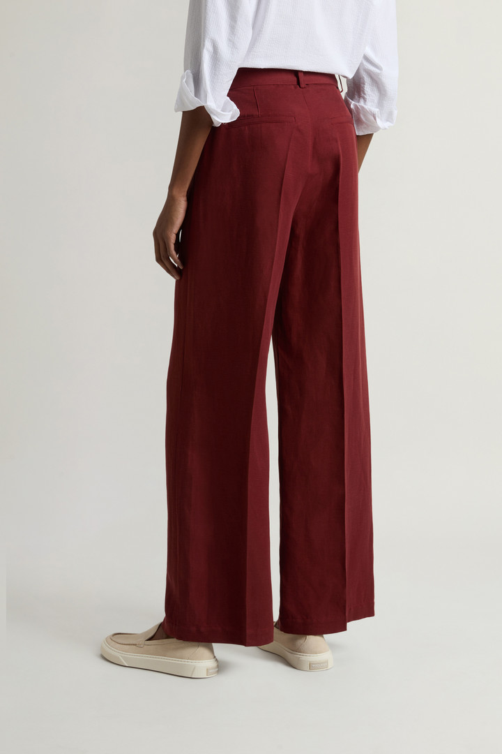 Garment-Dyed Linen-Blend Pants Red photo 3 | Woolrich