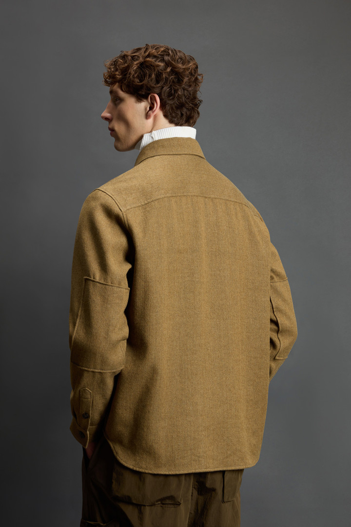 Overshirt aus einer Mischung aus Leinen, italienischer Schurwolle und Kaschmirwolle by Todd Snyder Beige photo 3 | Woolrich