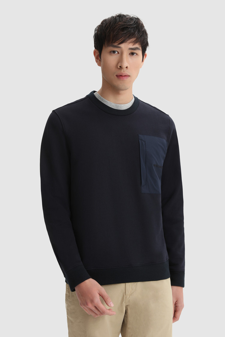 Crewneck sweatshirt with printed logo