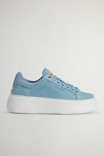 Chunky Court Cotton Sneakers Blue | Woolrich
