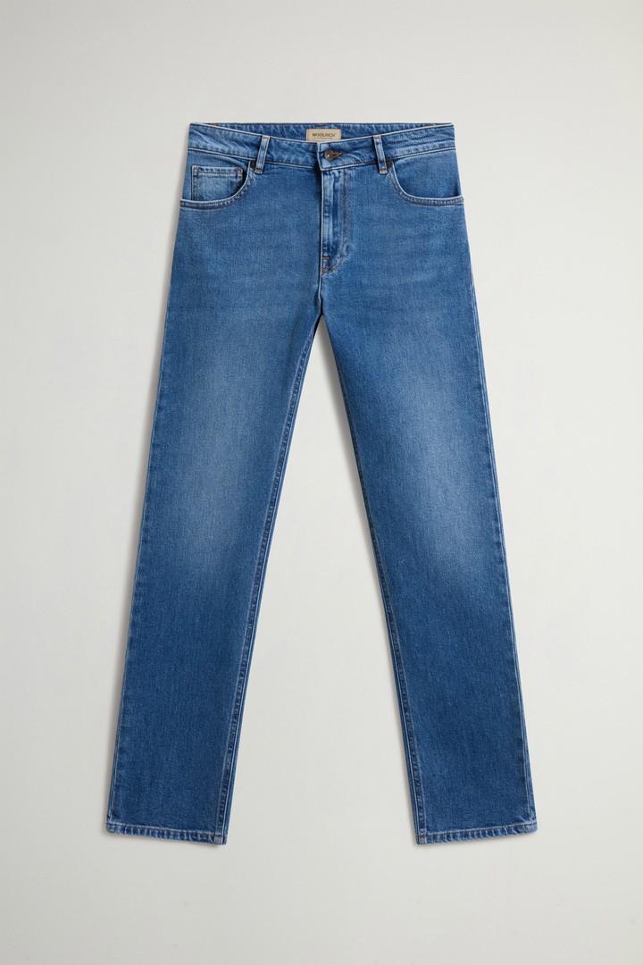 Pantalon cinq poches en denim de coton stretch Bleu photo 3 | Woolrich