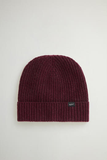 Berretto in misto lana vergine Merino Viola | Woolrich