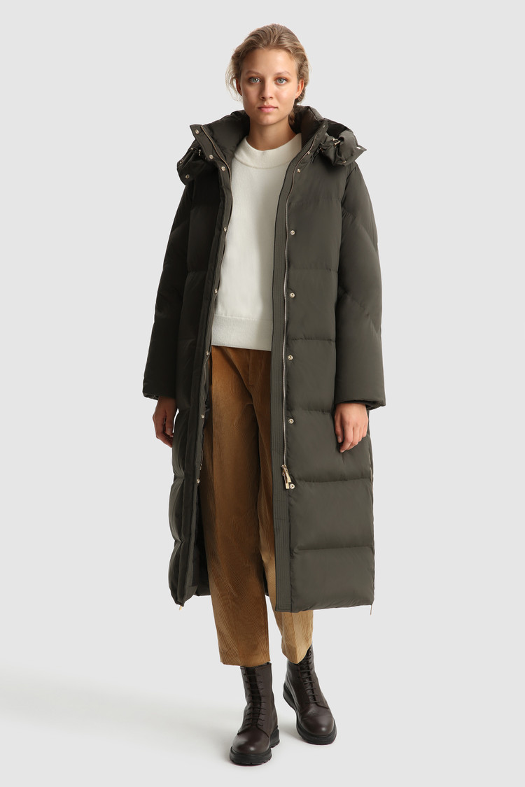 long khaki parka