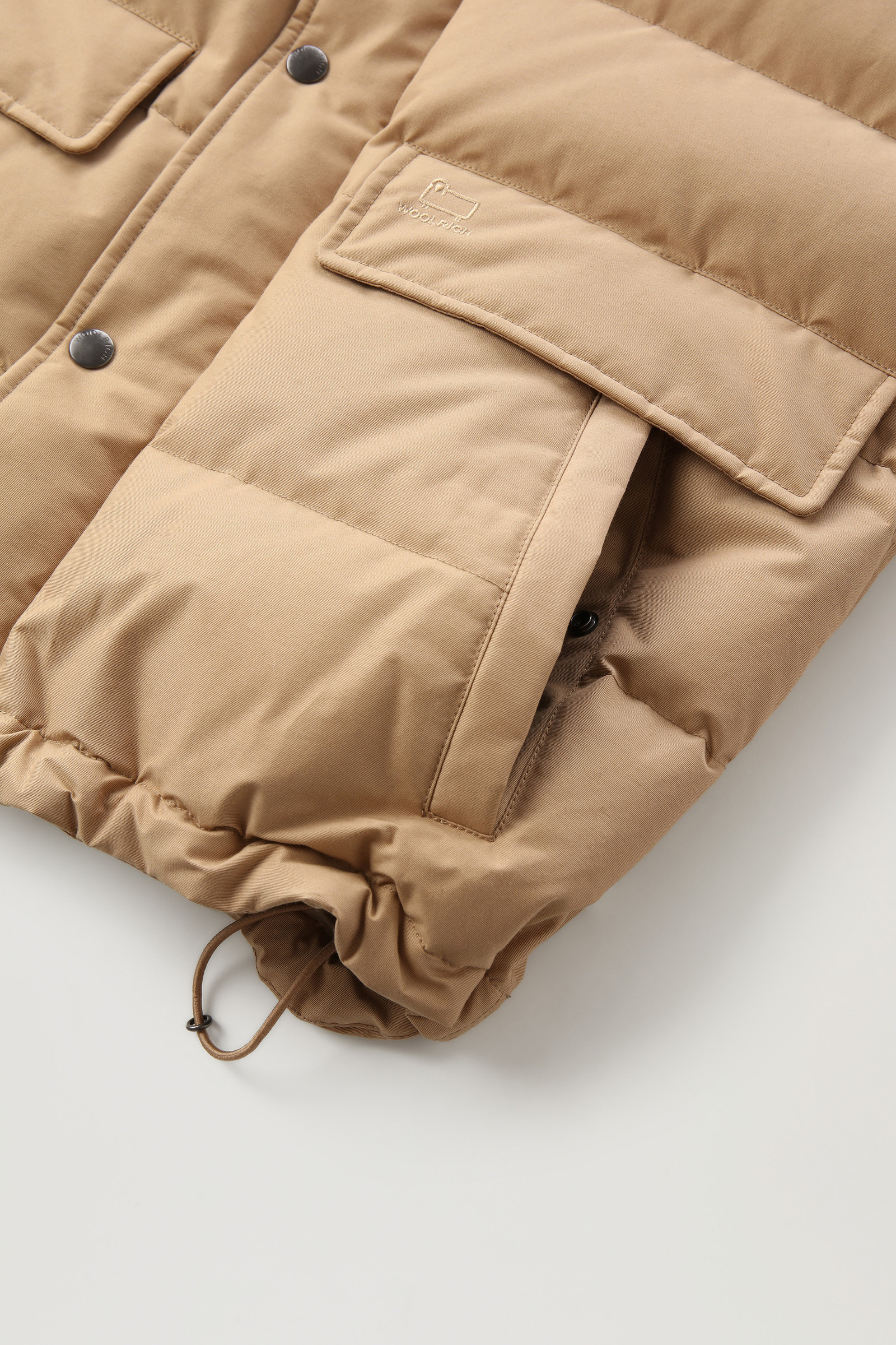 Aleutian Vest with Detachable Hood Khaki photo 8 | Woolrich