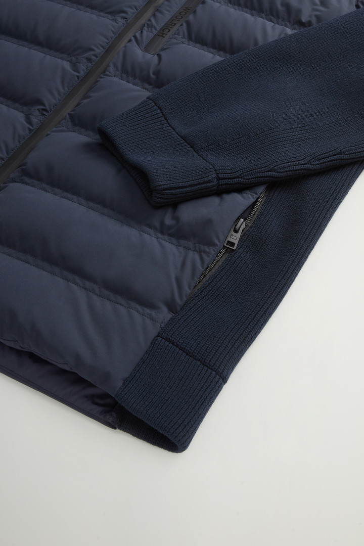 Bering Hybrid Jacket in Stretch Nylon with Matte Finish Blue photo 8 | Woolrich