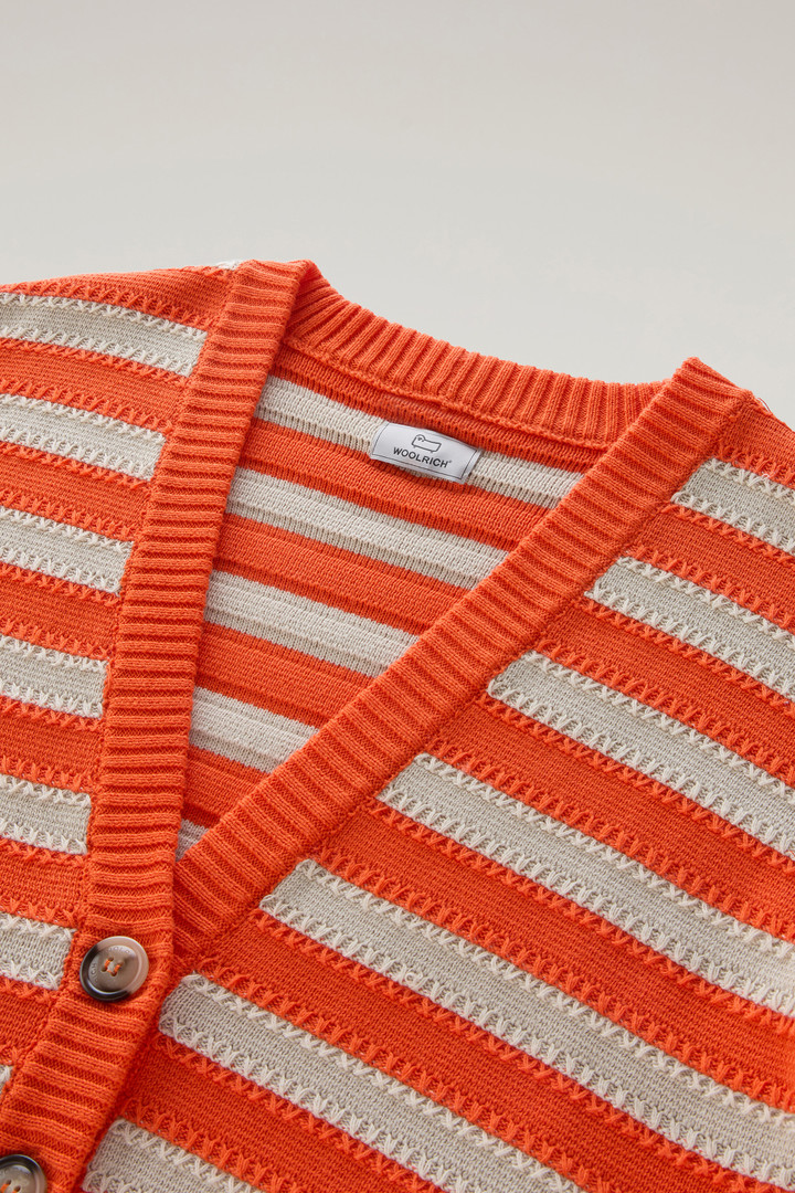 Cardigan en pur coton avec boutons Orange photo 6 | Woolrich