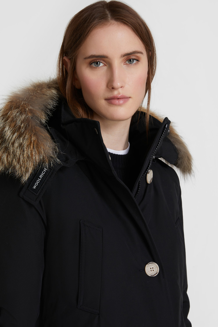 Lange Arctic Parka met coyotebont
