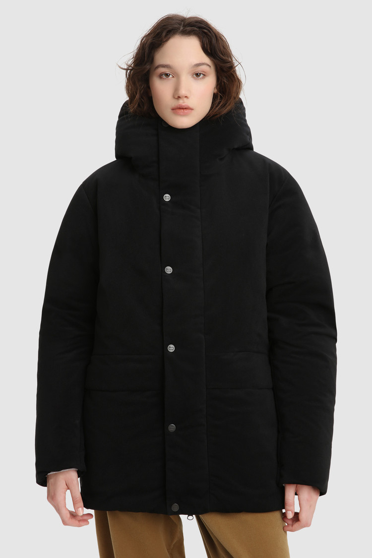 Corduroy puffy down Parka