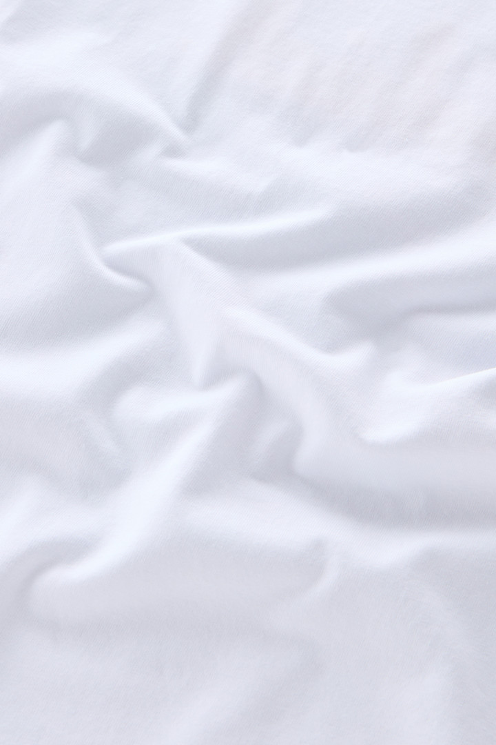 LOGO CREWNECK T-SHIRT Blanco photo 4 | Woolrich
