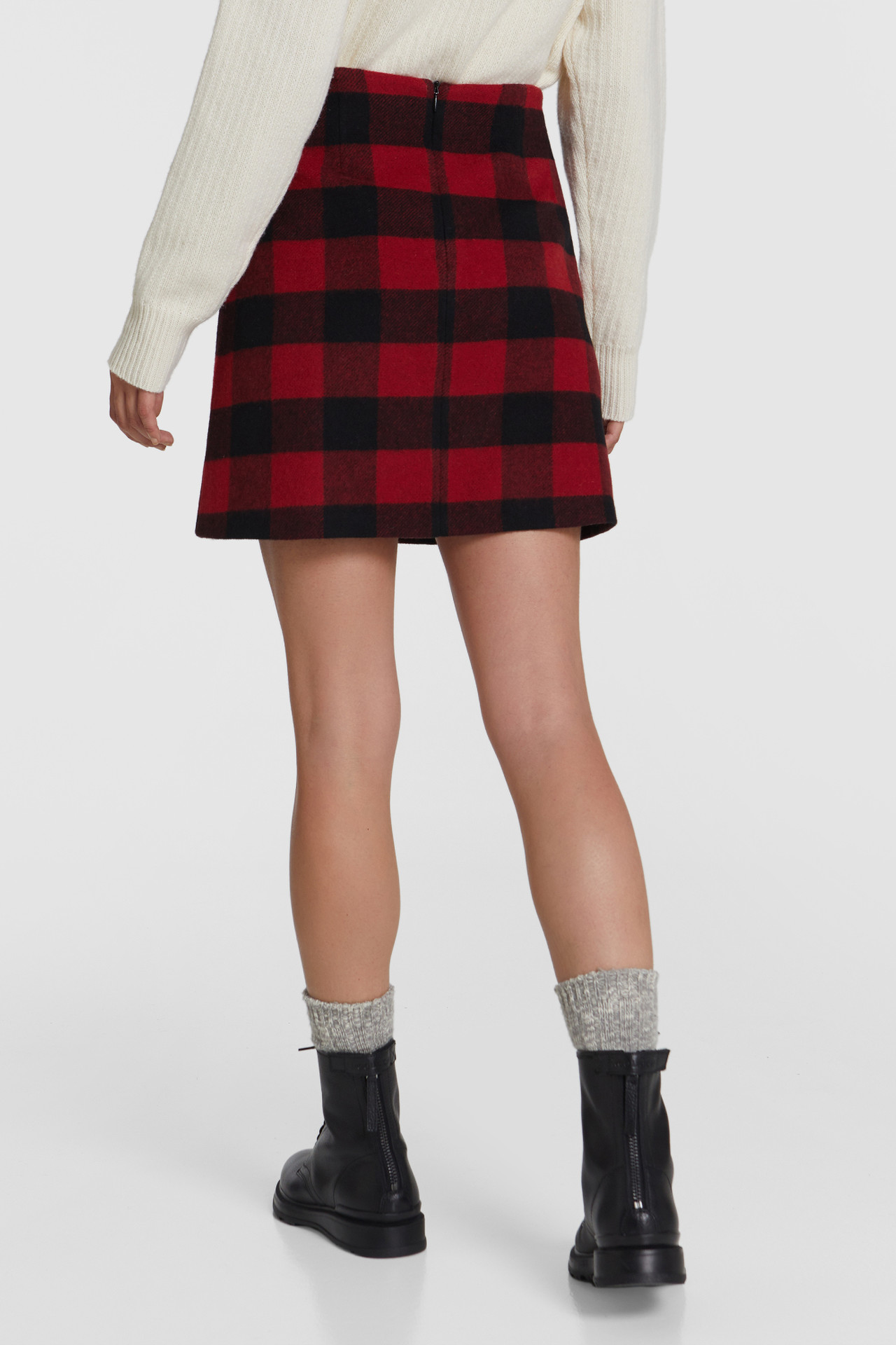 Stretch-Wool Skirt
