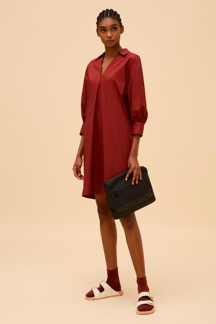 Pure Cotton Poplin Dress Red photo 8 | Woolrich
