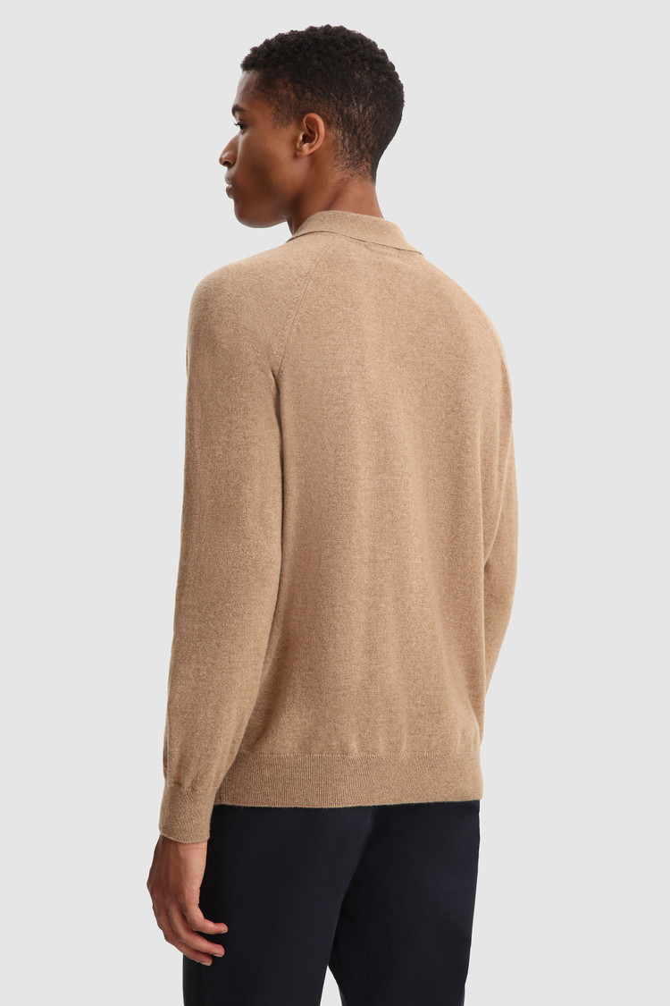 Luxe polo van kasjmieren garen