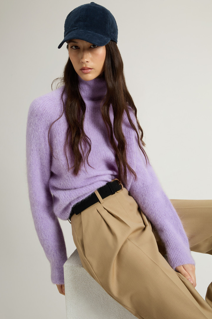Rollkragenpullover aus Alpaka-Wollmischung Violett photo 4 | Woolrich
