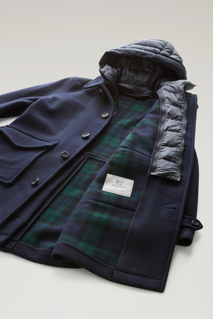 Coat in Recycled Italian Wool Blend Blue photo 6 | Woolrich