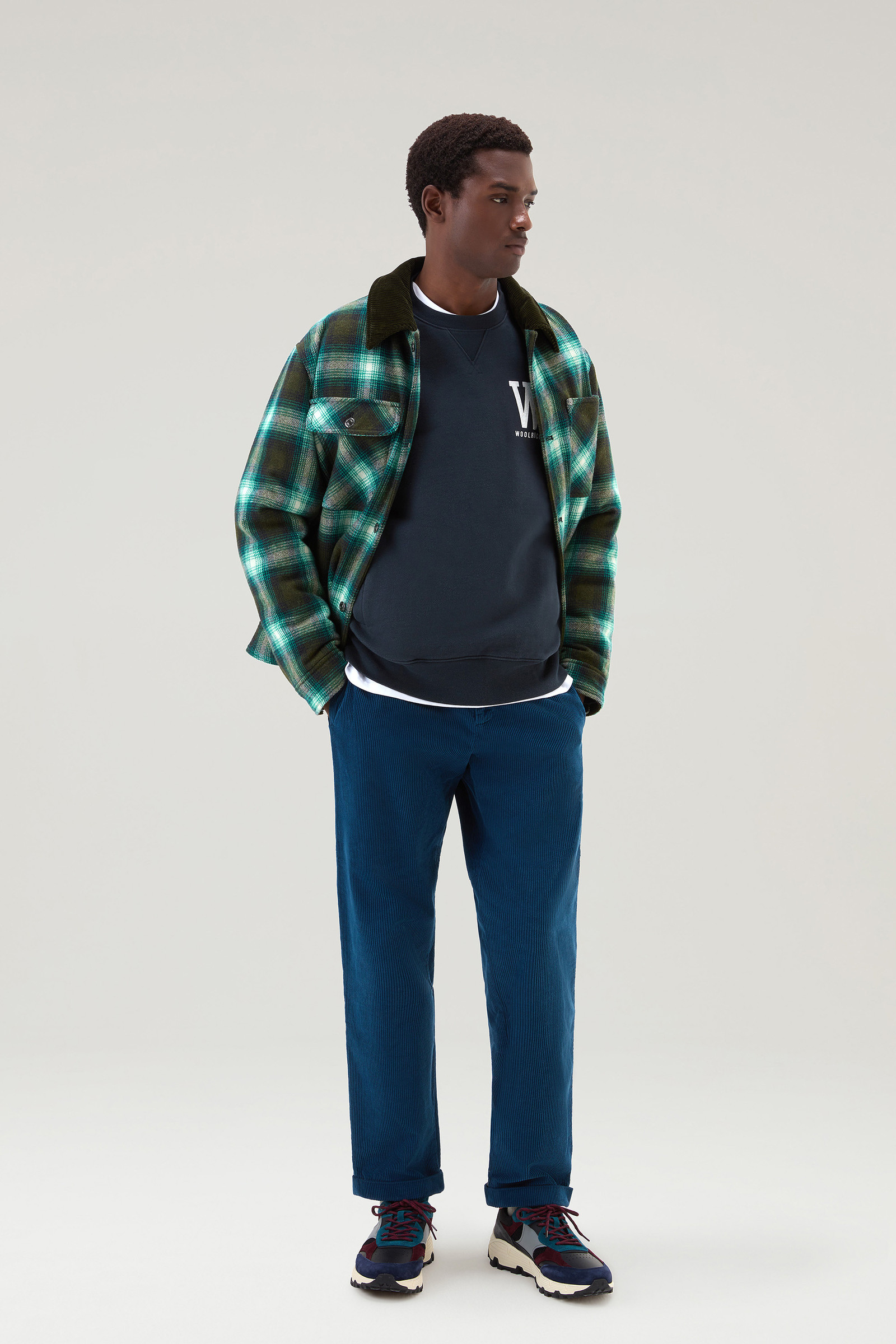 Crewneck in Pure Cotton Blue photo 2 | Woolrich