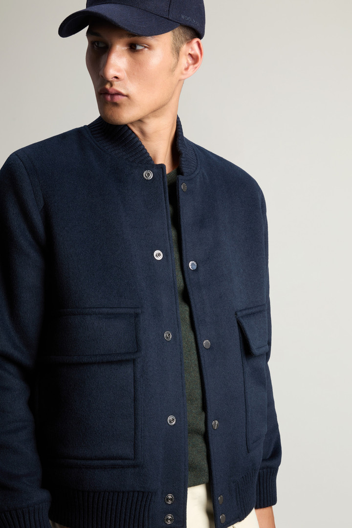 TWILL WOOL MILES BOMBER Blauw photo 4 | Woolrich