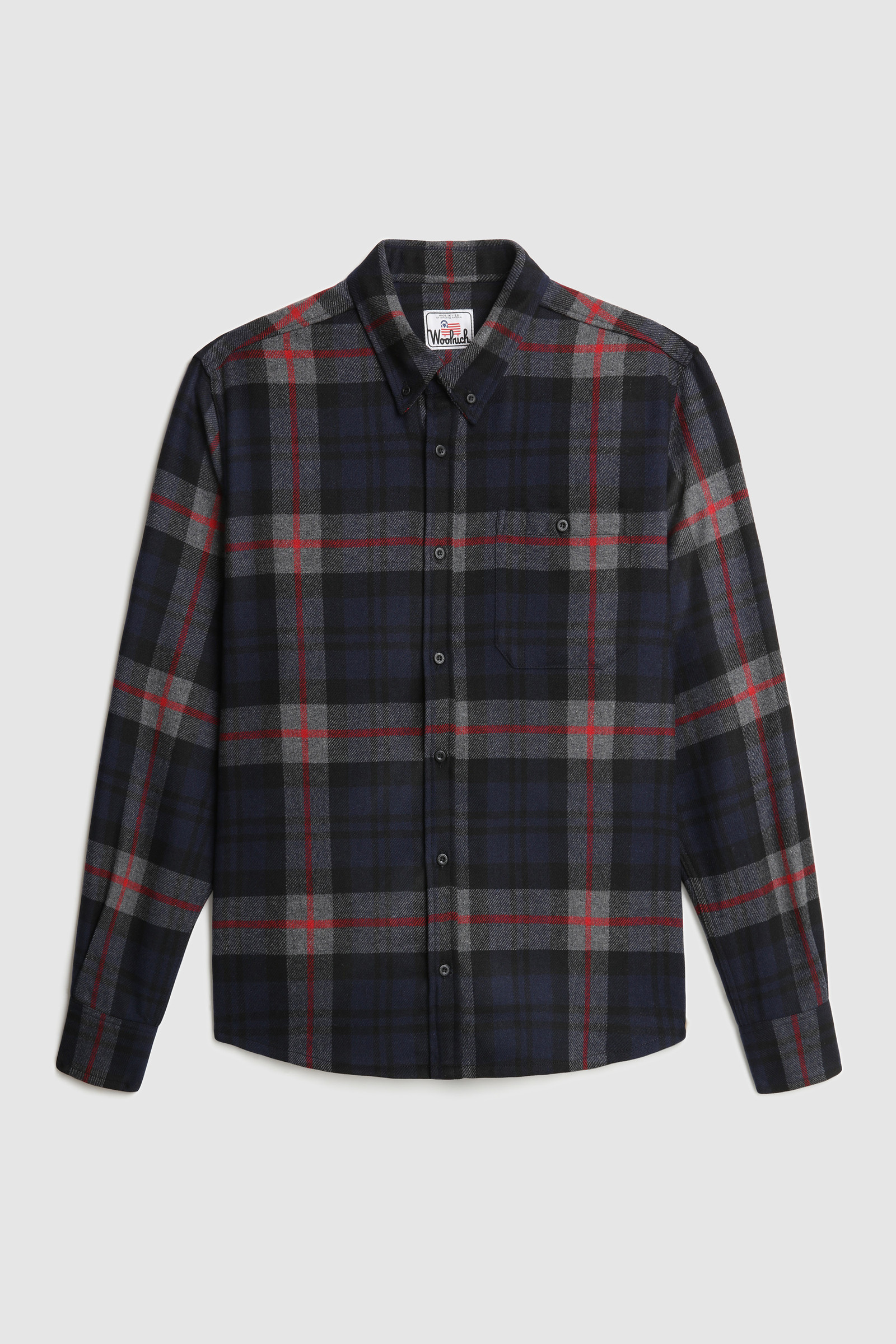 Trout Run Flannel Shirt - Made in Usa Blue photo 7 | Woolrich