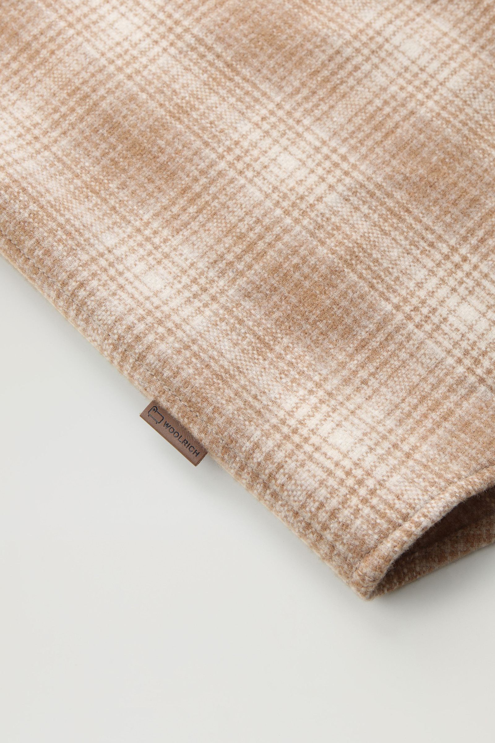 Alaskan Check Overshirt in Recycled Italian Wool Blend Beige photo 8 | Woolrich