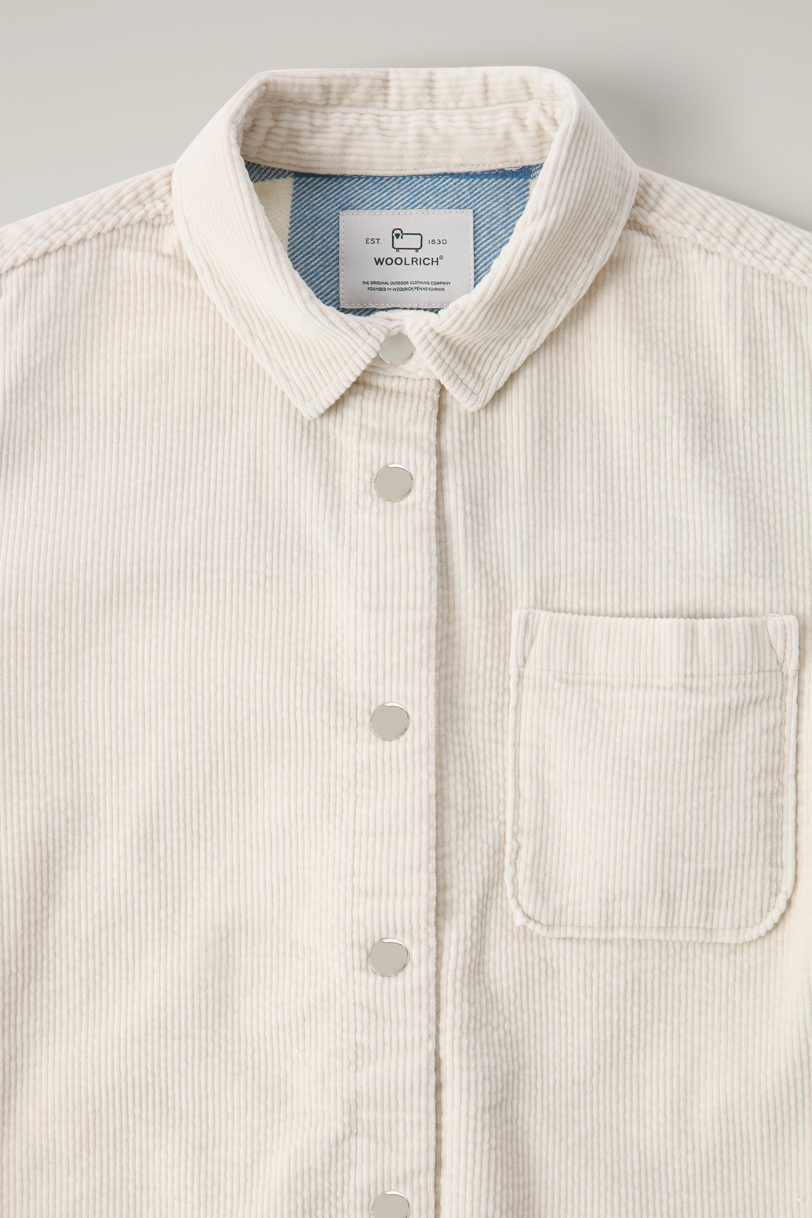 Girls' Corduroy Overshirt White photo 3 | Woolrich
