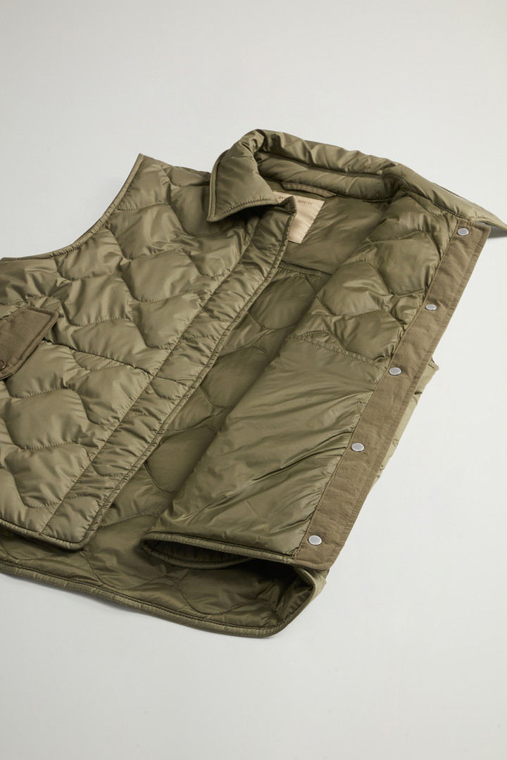 Quilted Microfiber Heritage Vest Green photo 8 | Woolrich