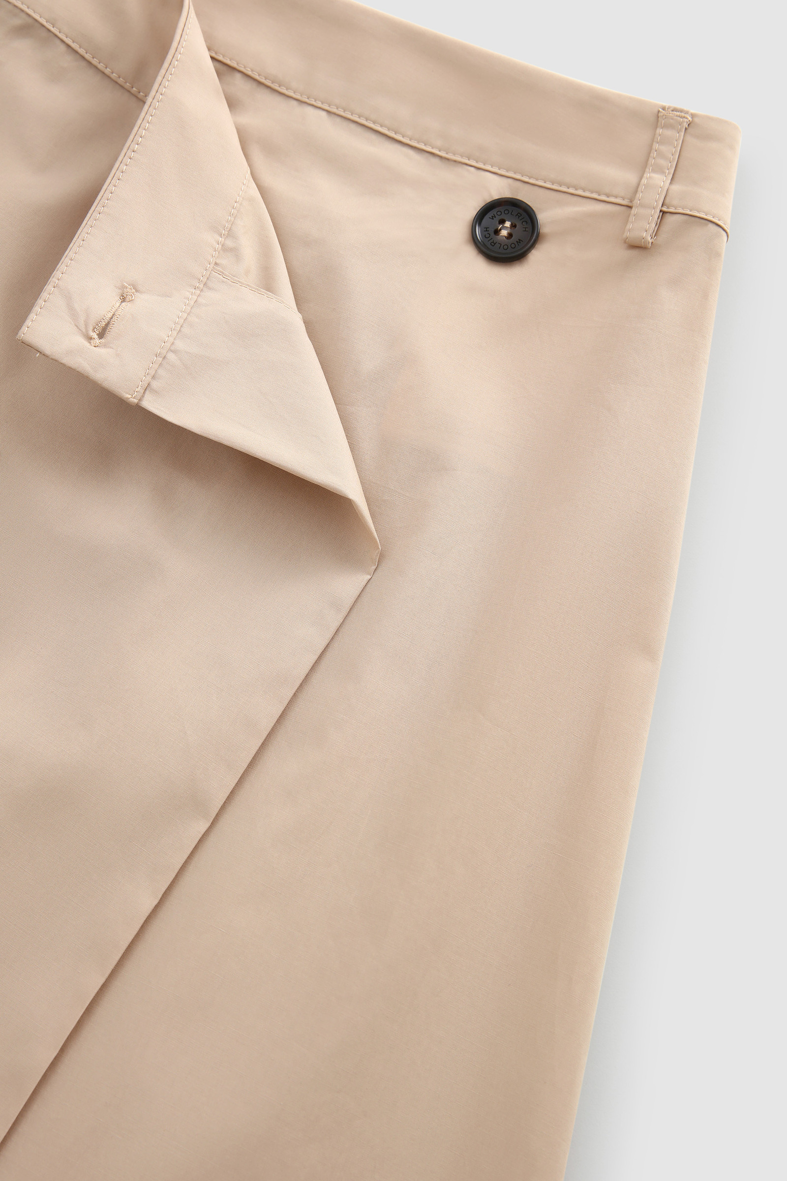 Jupe portefeuille en popeline de coton beige photo 5 | Woolrich