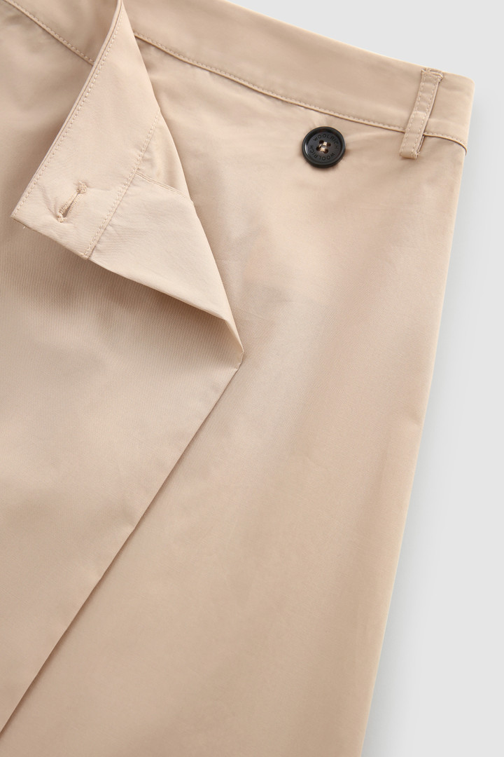 Jupe portefeuille en popeline de coton beige photo 5 | Woolrich