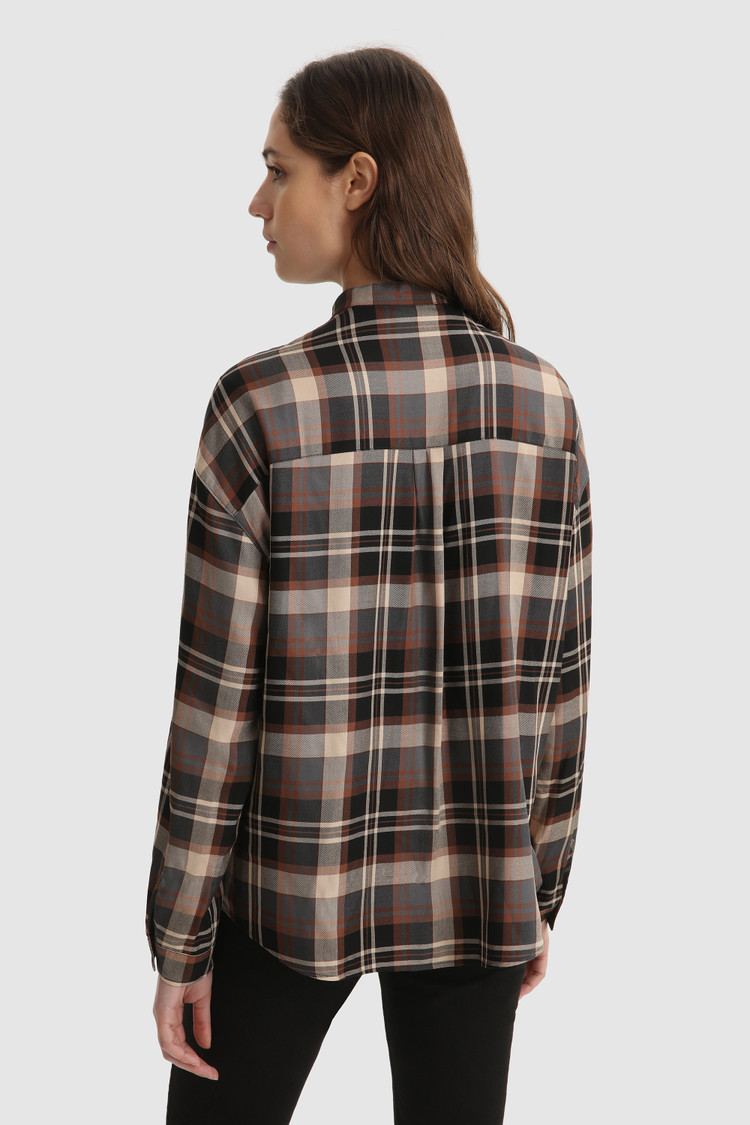 Twill Shirt with band collar