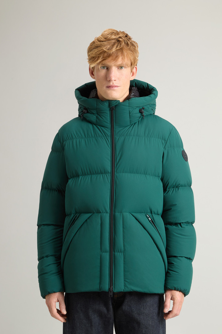 Sierra Supreme Down Jacket in Stretch Nylon Green photo 1 | Woolrich