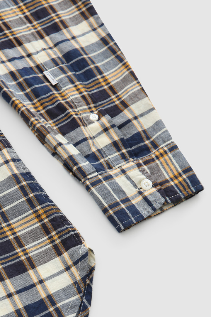 Shirt mit Knopfleiste und Madras-Muster aus Baumwollpopeline Braun photo 7 | Woolrich