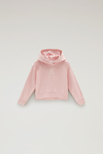 Girls' Essential Pure Cotton Hoodie Pink | Woolrich