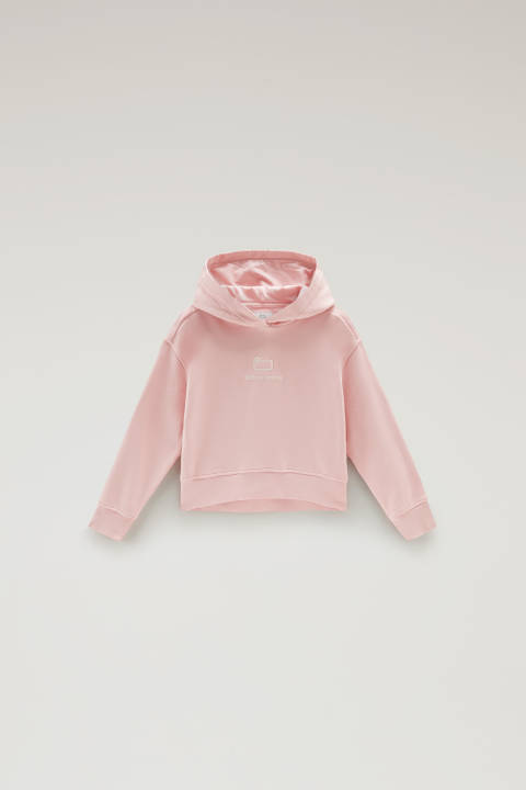 Girls' Essential Pure Cotton Hoodie Pink | Woolrich