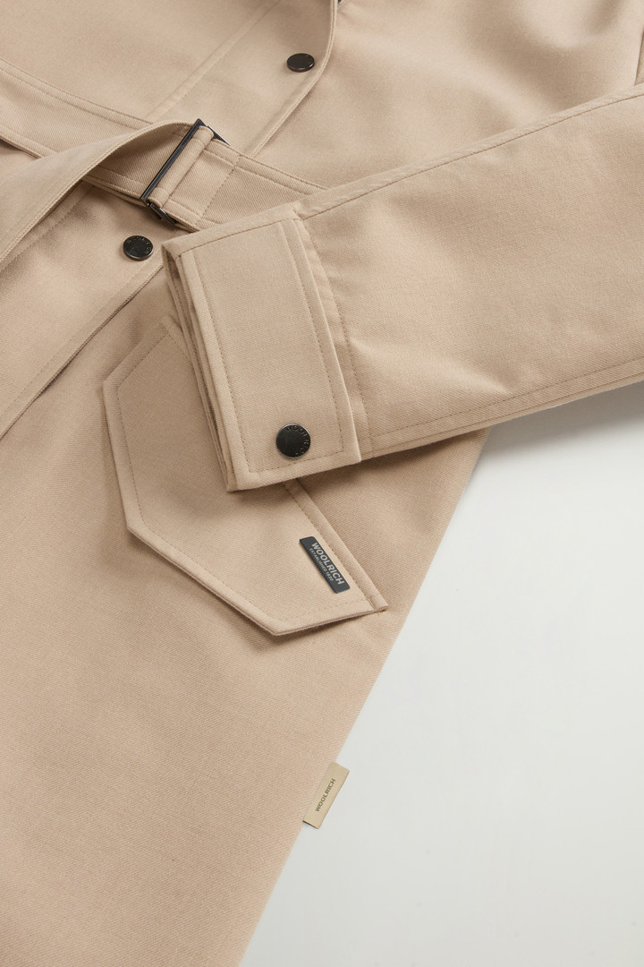 Yarn-Dyed Trench Coat in Three-Layer Fabric with Hood Beige photo 7 | Woolrich