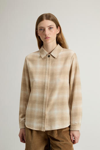 Shirt in Italian Wool Blend Beige | Woolrich