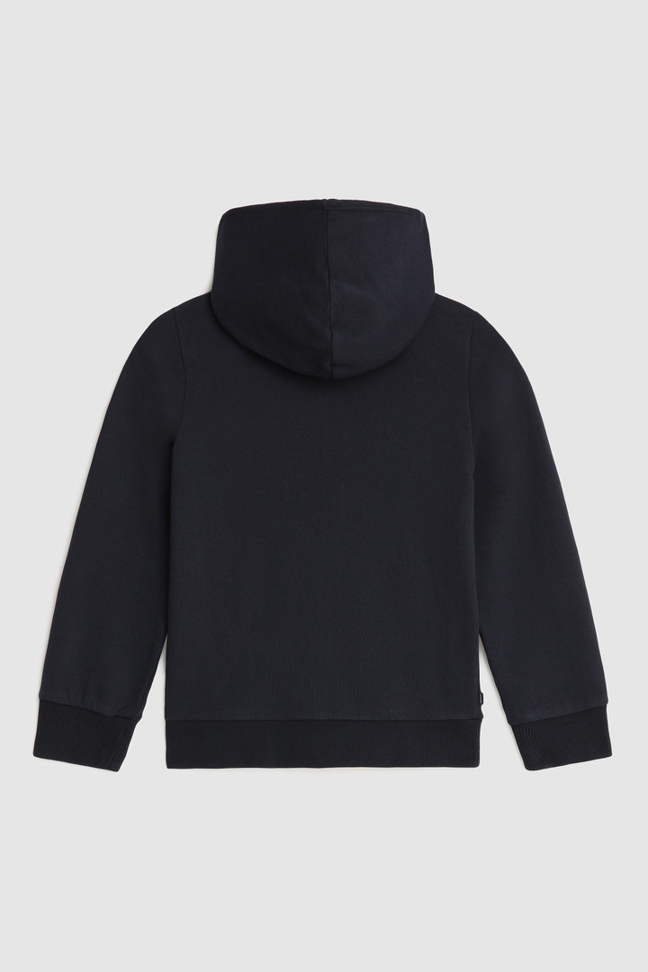 Hoodie voor meisjes met volledige rits en gouden borduursel