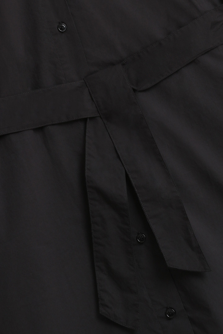 Popeline belted dress